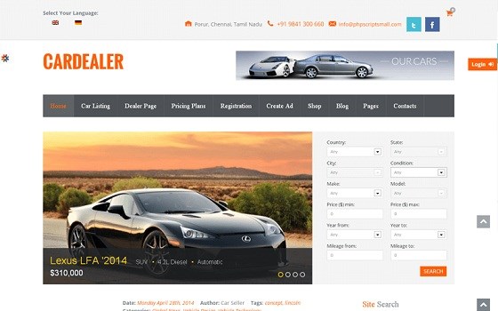 Car Listing Script, Auto Classifieds Script: Car Listing Script, Auto Classifieds Script